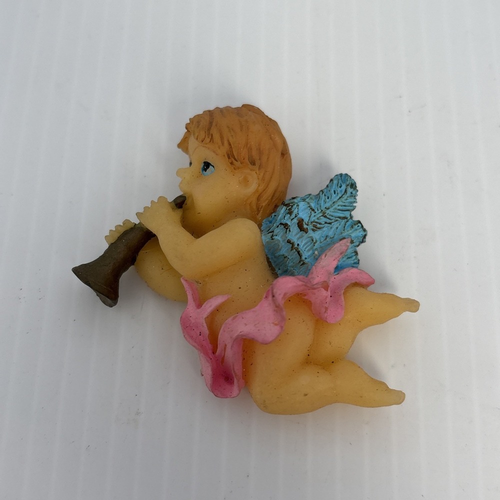 Vintage Angel With Horn Rubber Magnet